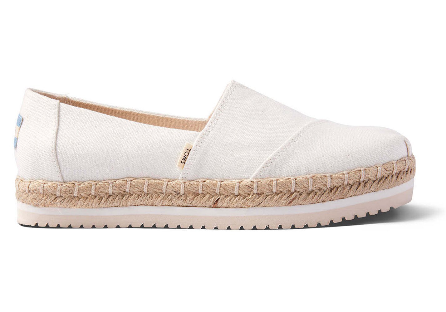 Toms Espadryle Damskie Białe - Alpargata Platform - 34GLWTUHO